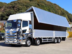 令和3年 ハイルーフ 低床四軸 7FATプロシフト 積載13.9トン 後輪エアサス メッキ多数