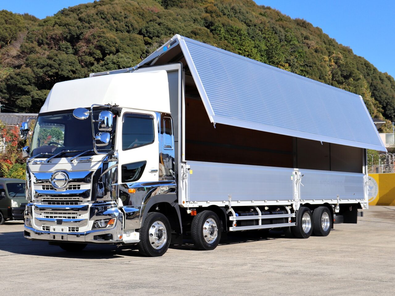 令和3年 ハイルーフ 低床四軸 7FATプロシフト 積載13.9トン 後輪エアサス メッキ多数